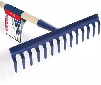 Kadax Vinci Metall-Rechen, 14 Zinken, breiter Kopf (K2506)