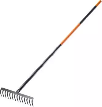 Kadax Kisa Gartenrechen aus Metall 14 Zinken, 154,5cm Stiel (K4212)