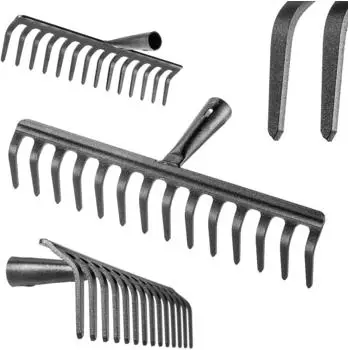 Kadax Gartenharke ohne Stiel, Stahl, 14 Zinken (K10123)