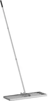 vidaXL Gartenrechen Edelstahl Silber 75x25x200cm