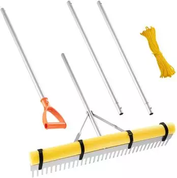 VEVOR Landschaftsrechen Aluminium 914mm Kopf, 2590mm Stiel (LVPA36-102)
