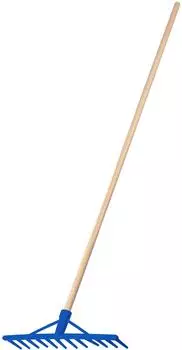 Kadax Hojden Heurechen mit langem Holzstiel, Kunststoff, 12 Zinken (K3439)