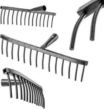 Kadax Gartenrechen Rechenkopf ohne Stiel, Stahl, 14 Zinken (K10118)