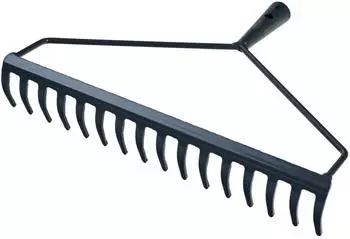 Siena Garden Bügelrechen 16 Zinken 41cm, ohne Stiel, anthrazit