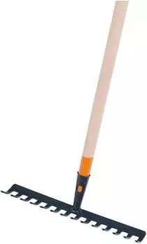 Siena Garden Gartenrechen 14 Zinken, 34,5cm, Stahl anthrazit, Eschenstiel (T42443)