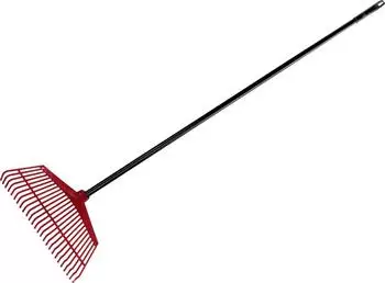 Floraworld Laub- und Rasenbesen S, 26 Zinken, mit Stiel