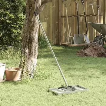 vidaXL Garten-Nivellierrechen Edelstahl silber 45x25x200cm