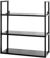 HAKU Wandregal "H&auml;ngeregal, Wandboard" rechteckig - aus Metall Schwarz - B/T/H