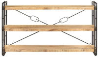 vidaXL B&uuml;cherregal 3 F&auml;cher 140x30x80 cm Mango Massivholz