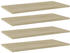 vidaXL Bücherregal-Bretter 4 Stk. Sonoma-Eiche 60x30x1,5 cm