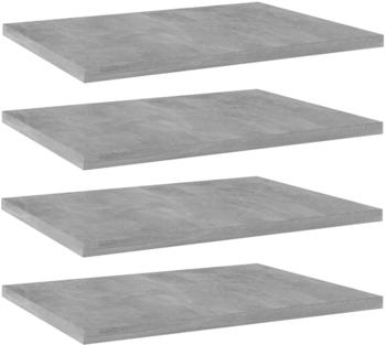 vidaXL B&uuml;cherregal-Bretter 4 Stk. Betongrau 40x30x1,5 cm Holzwerkstoff