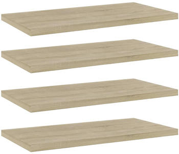 vidaXL B&uuml;cherregal-Bretter 4 Stk. Sonoma-Eiche 40x20x1,5 cm