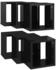 vidaXL Cube Wall Shelves 6 pcs B22x15x22 cm glossy black