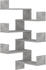beton grau: vidaXL 2-tlg. Wand-Eckregale 40x40x50 cm