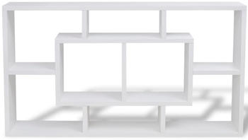 vidaXL Hängeregal mit 8 Fächern 85x16x47,5 cm weiß
