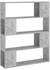 vidaXL Bücherregal Raumteiler Betongrau 100x24x124 cm