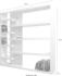 SalesFever Raumteiler mit 4 Böden lackiert 200x35x200 cm weiß (307137)