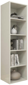 Coemo Standregal Alpha 135 weiß Bücherregal Holz 5 Fächer Raumteiler 40x25x135 cm - weiß