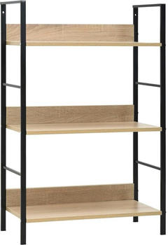 vidaXL Bücherregal 3 Regalböden Eiche 60×27,6×90,5 cm Holzwerkstoff - 288219