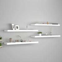 vidaXL Schweberegale 4 Stk. Wei&szlig; 90x23,5x3,8 cm MDF