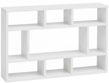 Wohnling Wandregal WL5.810 weiß Hängeregal Klein - weiß Holz WL5.810