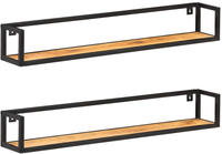 vidaXL Wandregale 2 Stk. 120 cm Massivholz Akazie