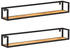 vidaXL Wandregale 2 Stk. 120 cm Massivholz Akazie