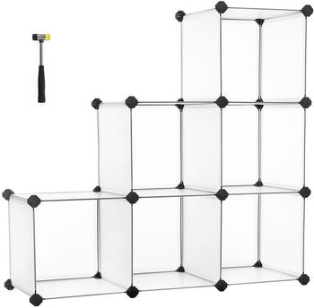 Songmics LPC111S Steckregal mit 6 Würfeln 93x93x31 cm weiß