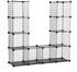 Songmics LPI34 Gitterwürfel Steckregal 93x123x31 cm