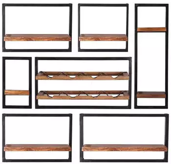 SIT Panama Wandregal-Set 7-teilig Mangoholz (09200-02)