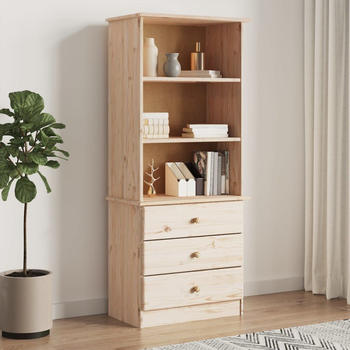 vidaXL Bücherregal mit Schubladen ALTA 60x35x142 cm Massivholz Kiefer (353951)