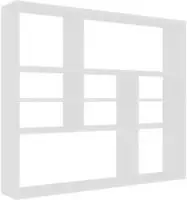vidaXL Wandregal Wei&szlig; 90x16x78 cm Holzwerkstoff