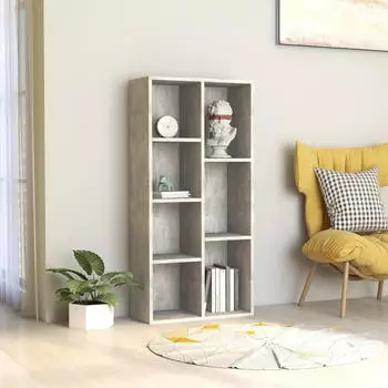 vidaXL B&uuml;cherregal Betongrau 50x25x106 cm (801111)