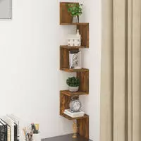 vidaXL Wand-Eckregal R&auml;uchereiche 20x20x127,5 cm Holzwerkstoff