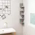 vidaXL Wand-Eckregal Betongrau 20x20x127,5 cm (807281)