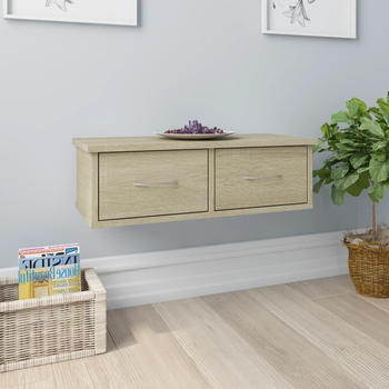 vidaXL Wand-Schubladenregal Sonoma-Eiche 60x26x18,5 cm (800588)