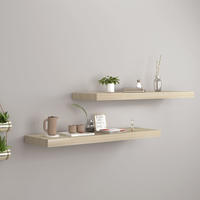 vidaXL Schweberegale 2 Stk. Eiche-Optik 80x23,5x3,8 cm MDF