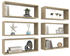vidaXL Würfelregale 6 Stk. Sonoma-Eiche 60x15x23 cm (807144)