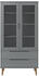 vidaXL Vitrinenschrank MOLDE Grau 90x35x175 cm Massivholz Kiefer (350545)