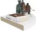 vidaXL Eck-Schweberegale 2 Stk. Weiß 35x35x3,8 cm MDF (323917)
