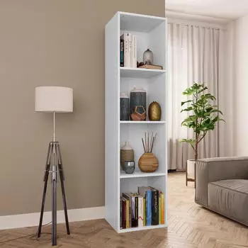vidaXL B&uuml;cherregal/TV-Schrank Wei&szlig; 36&times;30&times;143 cm (800144)