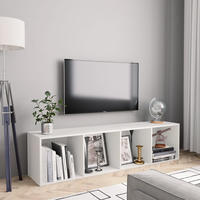 vidaXL B&uuml;cherregal/TV-Schrank Wei&szlig; 143&times;30&times;36 cm