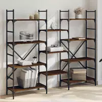 vidaXL B&uuml;cherregal Braun Eichen-Optik 160x28,5x136,5 cm Holzwerkstoff
