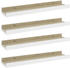 vidaXL Wandregale 4 Stk. Weiß und Sonoma-Eiche 40x9x3 cm (326694)