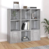 vidaXL B&uuml;cherschrank Grau Sonoma 98x30x98 cm