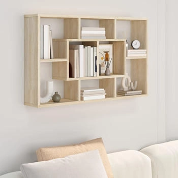 vidaXL Wandregal Sonoma-Eiche 85x16x52,5 cm (801421)