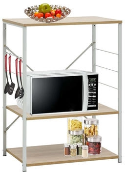 vidaXL Mikrowellenregal Wei&szlig; Eiche 60&times;39,6&times;79,5 cm (288237)