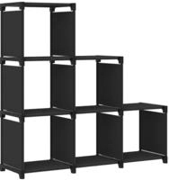 vidaXL W&uuml;rfel-Regal 6 F&auml;cher Schwarz 103x30x72,5 cm Stoff