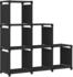 vidaXL Würfel-Regal 6 Fächer Schwarz 103x30x72,5 cm Stoff (322606)