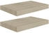 vidaXL Schwebende Wandregale 2 Stk. Eichefarben 40x23x3,8cm MDF (323869)